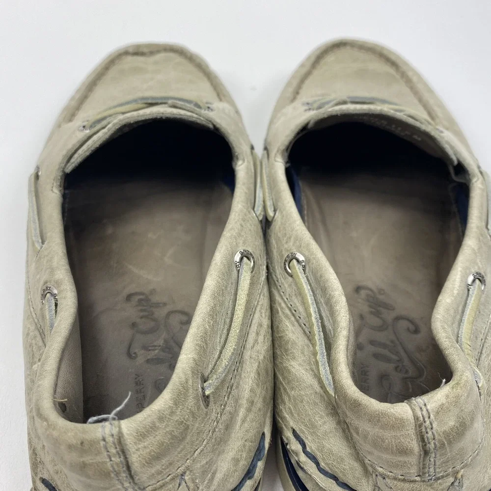 Sperry Men's Gold Cup Grey Leather Welt Boat Shoes Size: 11.5 M‎